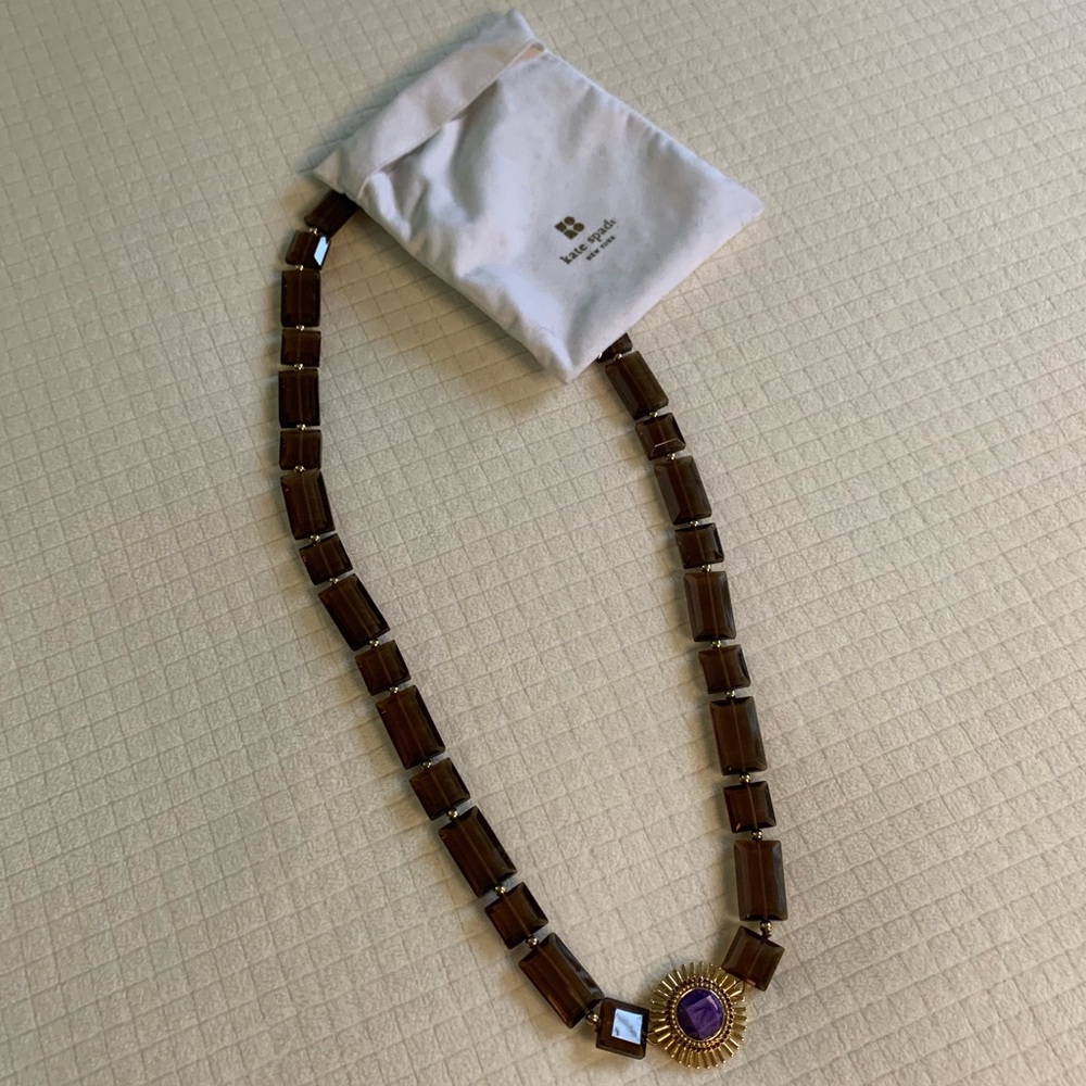 Kate Spade faceted smoky acrylic long necklace - Picture 13 of 13